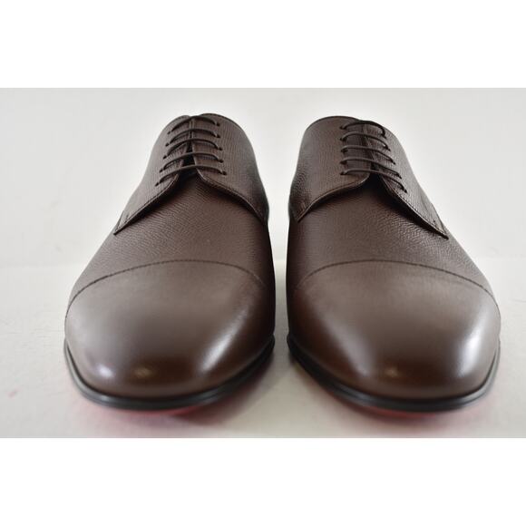 Christian Louboutin Surcity Flat Brown Leather Dress Oxford Derby Loafer 45 12